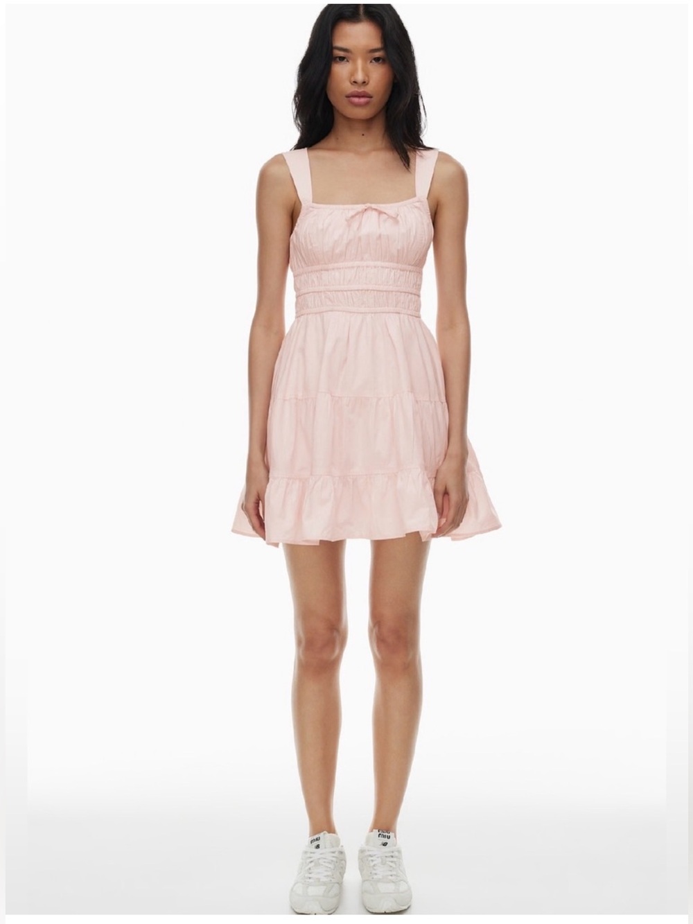 Aritzia Sunday Best Martine Poplin Dress Pink XS